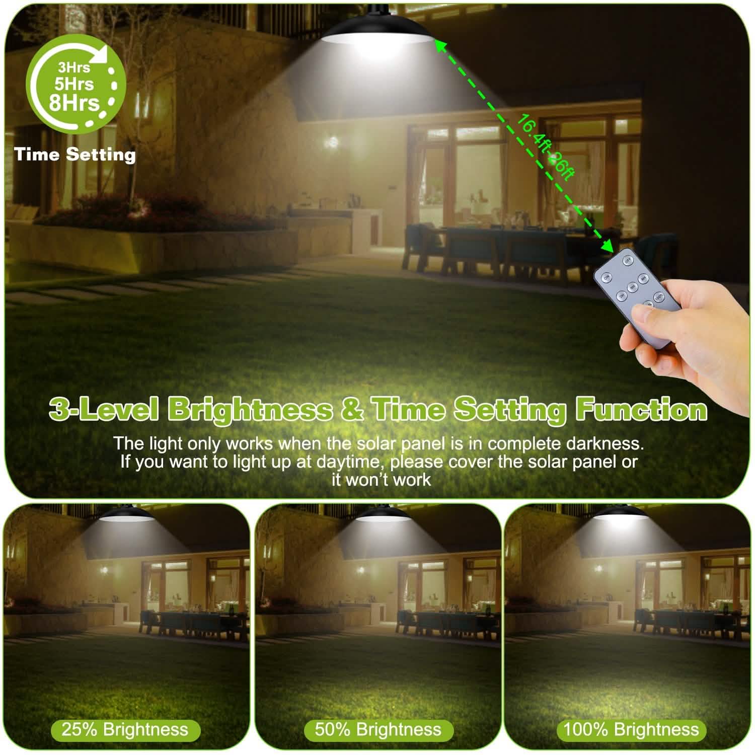 Solar Shed Light Sensor Hanging Lamp DailySale