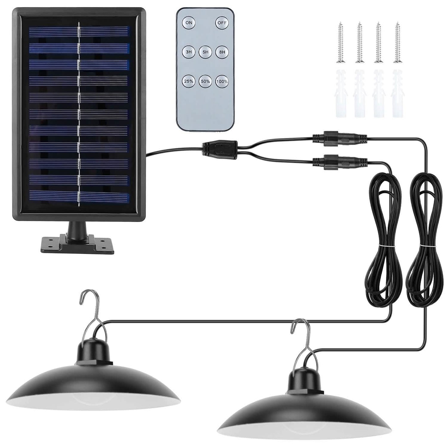 Solar Shed Light Sensor Hanging Lamp DailySale