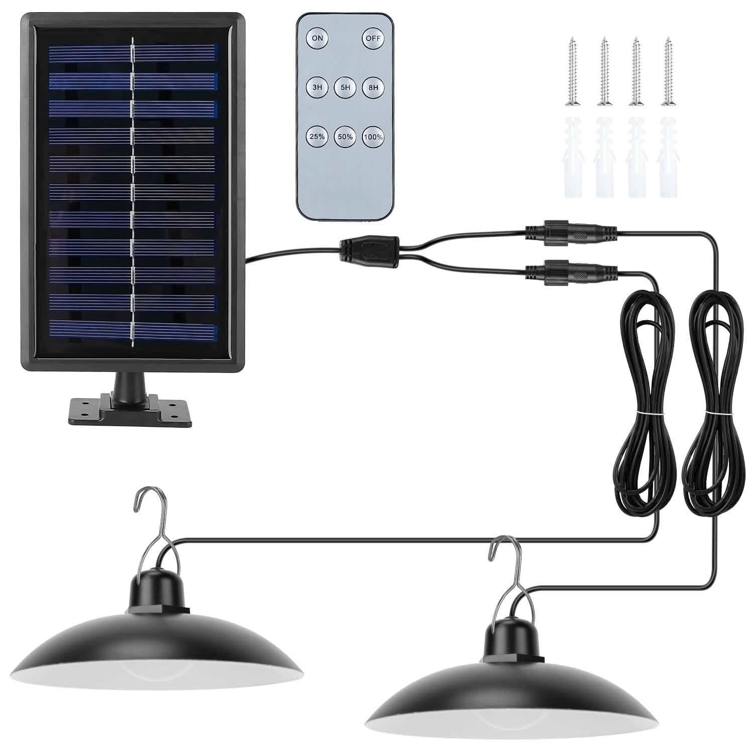 Solar Shed Light Sensor Hanging Lamp DailySale