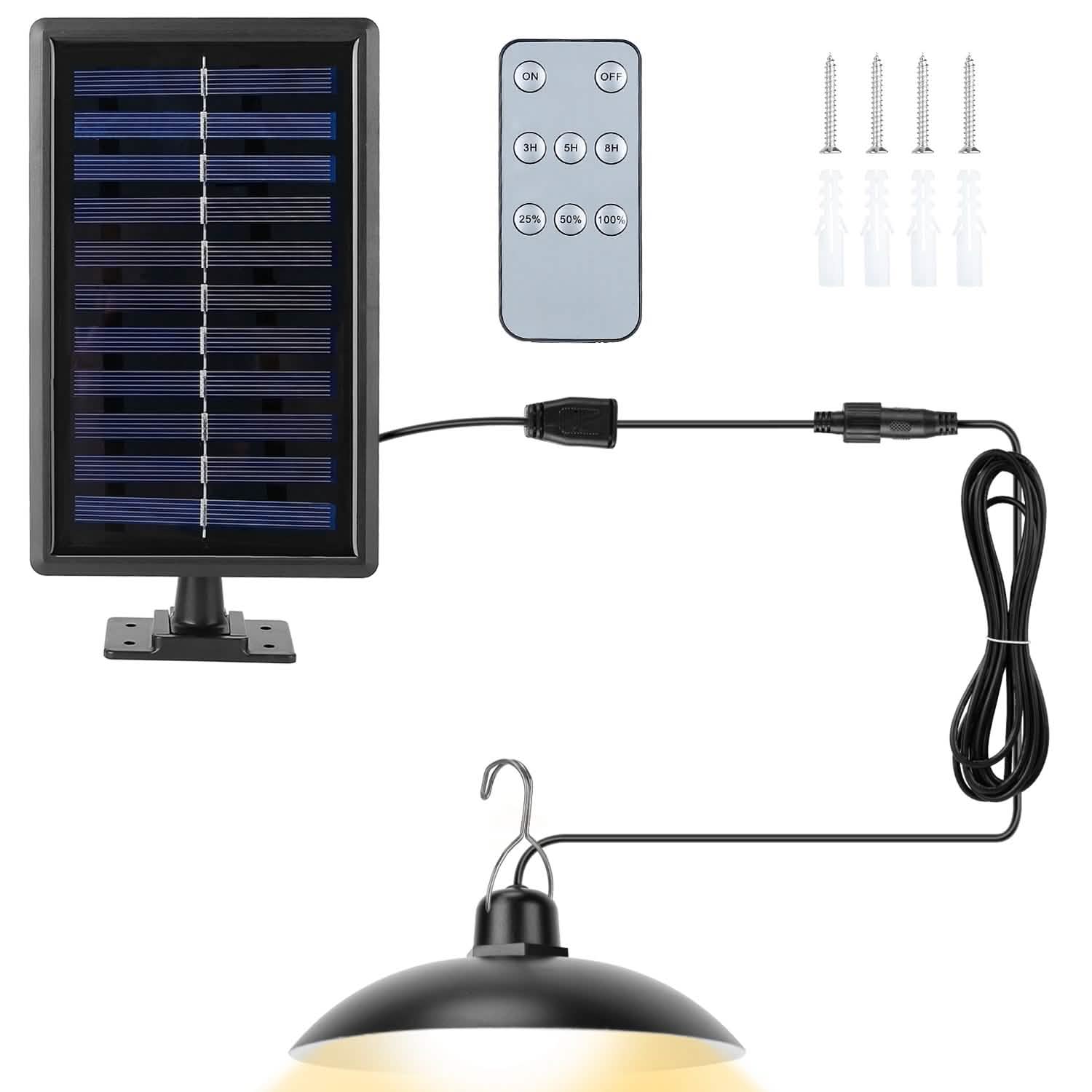 Solar Shed Light Sensor Hanging Lamp DailySale