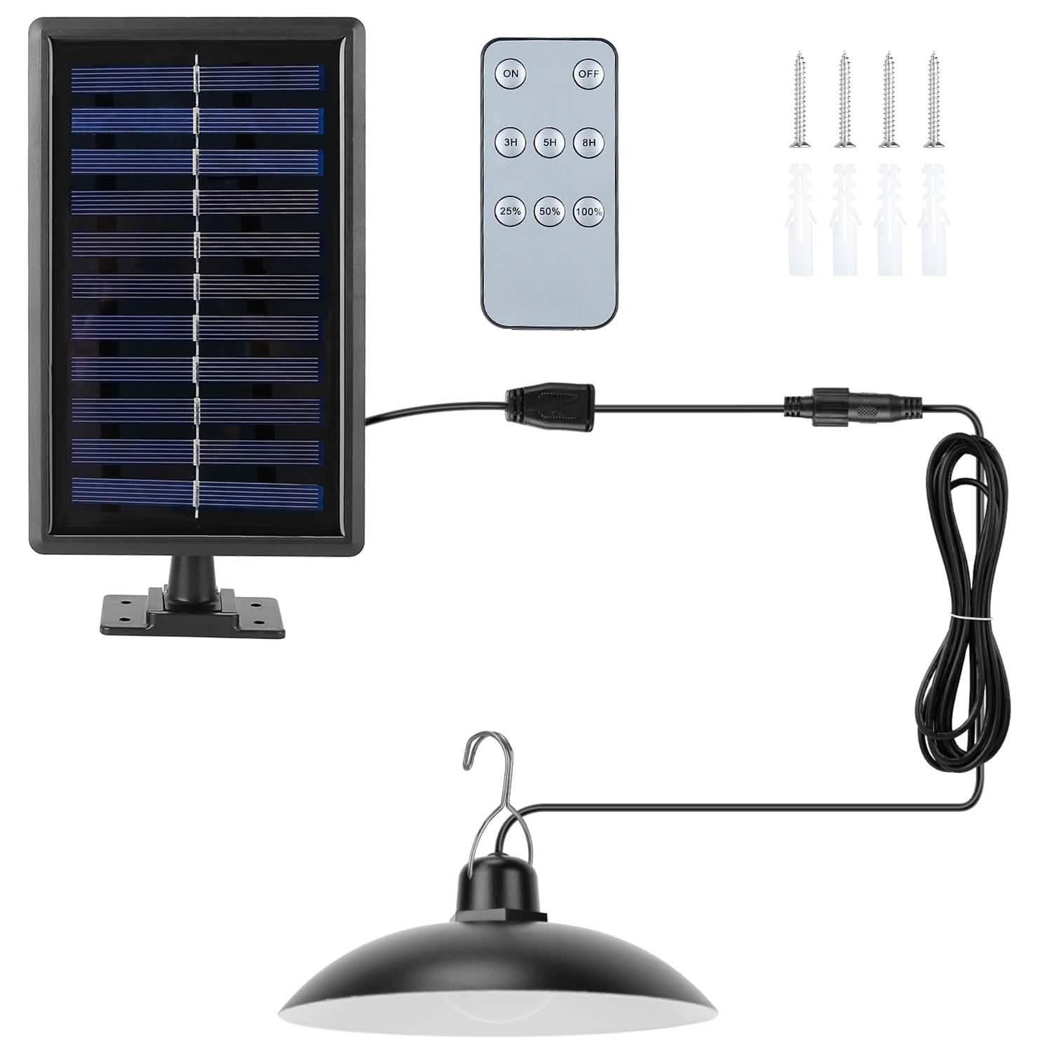 Solar Shed Light Sensor Hanging Lamp DailySale