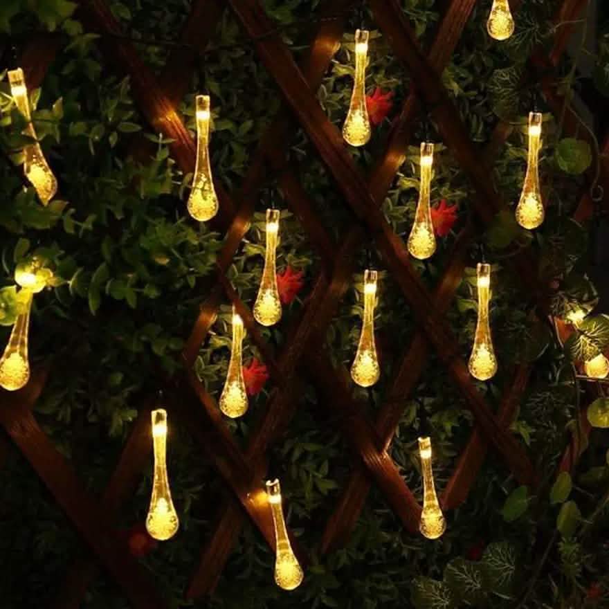 Solar String Lights 20ft 30 LED Water Drop Solar String Fairy Waterproof Lights DailySale