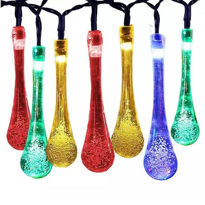 Solar String Lights 20ft 30 LED Water Drop Solar String Fairy Waterproof Lights DailySale