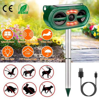 Solar Ultrasonic Animal Repeller Motion Sensor DailySale