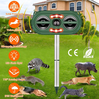 Solar Ultrasonic Animal Repeller Motion Sensor DailySale