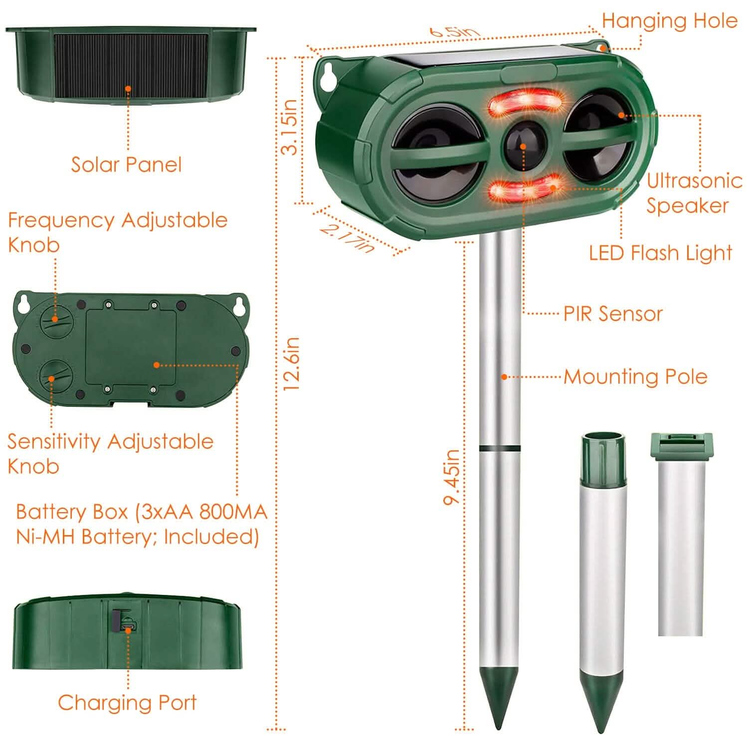 Solar Ultrasonic Animal Repeller Motion Sensor DailySale