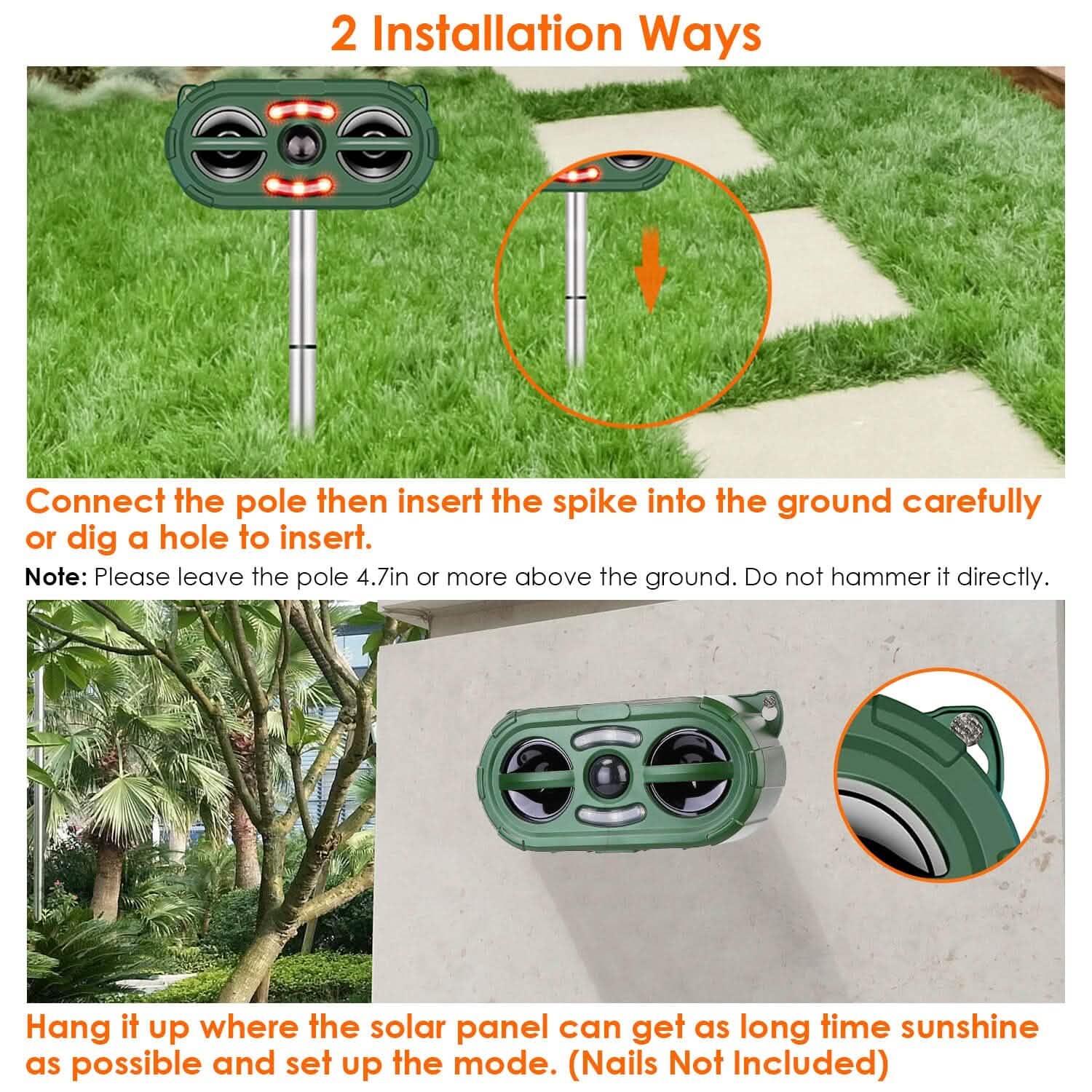 Solar Ultrasonic Animal Repeller Motion Sensor DailySale