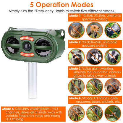 Solar Ultrasonic Animal Repeller Motion Sensor DailySale