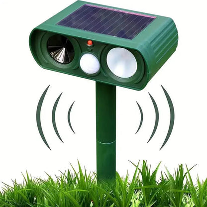 Solar Ultrasonic Animal Repeller with Motion Detector DailySale