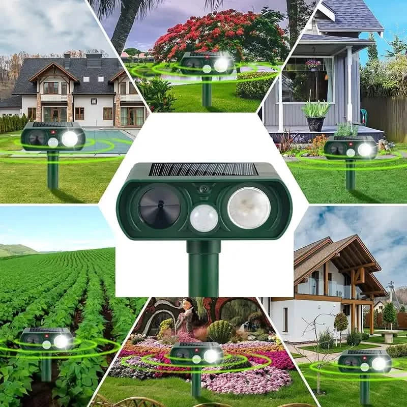 Solar Ultrasonic Animal Repeller with Motion Detector DailySale
