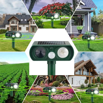 Solar Ultrasonic Animal Repeller with Motion Detector DailySale