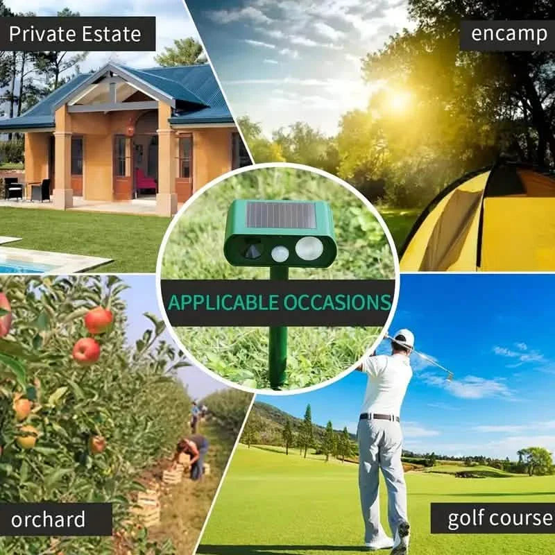 Solar Ultrasonic Animal Repeller with Motion Detector DailySale