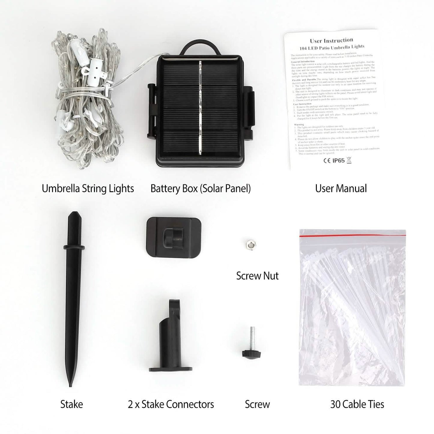 Solar Umbrella Outdoor String Light DailySale