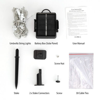 Solar Umbrella Outdoor String Light DailySale