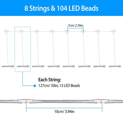 Solar Umbrella Outdoor String Light DailySale