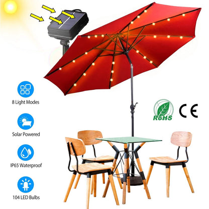 Solar Umbrella Outdoor String Light DailySale