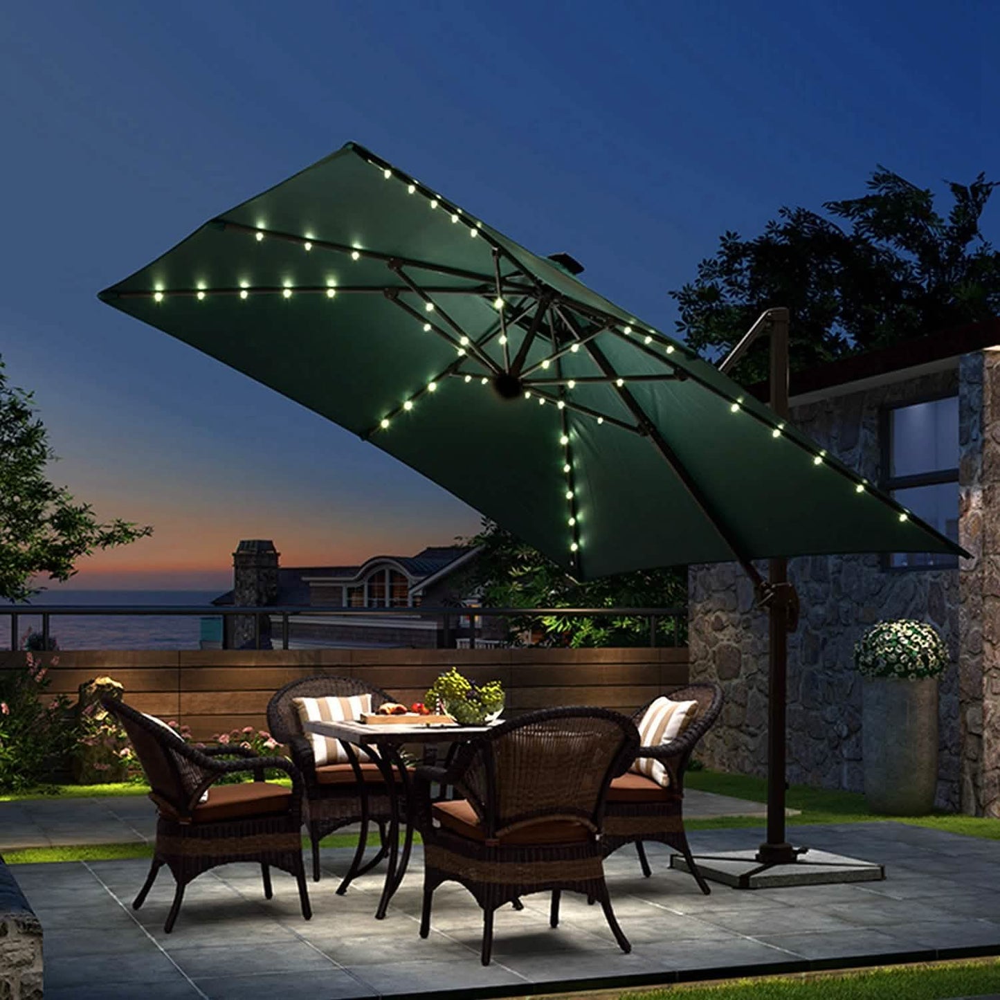 Solar Umbrella Outdoor String Light DailySale