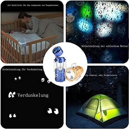 Solar USB Charging Tent Light + Fan DailySale