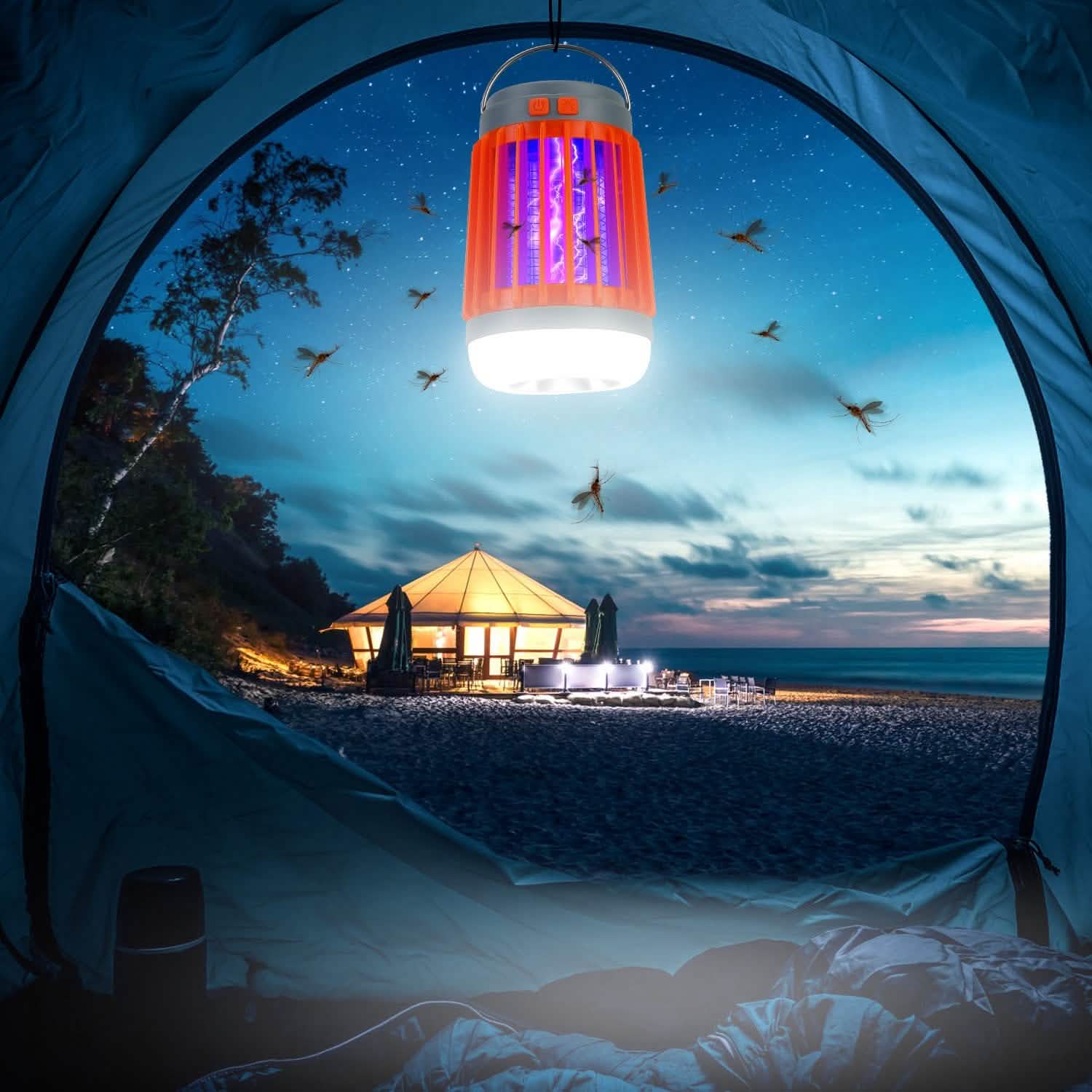 Solar USB Electric Bug Zapper with 5 Light Modes Hanging Hook DailySale