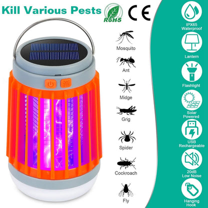 Solar USB Electric Bug Zapper with 5 Light Modes Hanging Hook DailySale