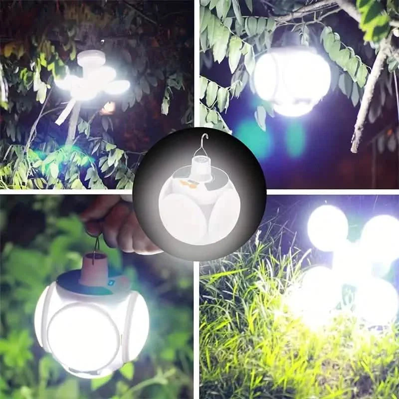 Solar USB Rechargeable LED Bulb Lights With Power Display DailySale