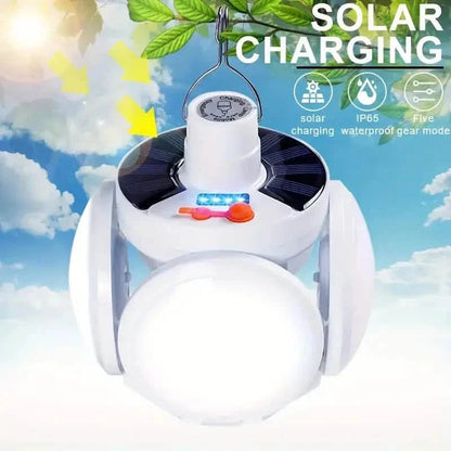 Solar USB Rechargeable LED Bulb Lights With Power Display DailySale