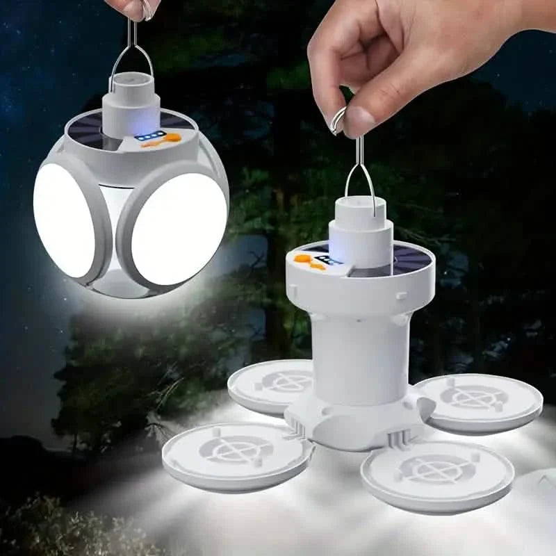 Solar USB Rechargeable LED Bulb Lights With Power Display DailySale