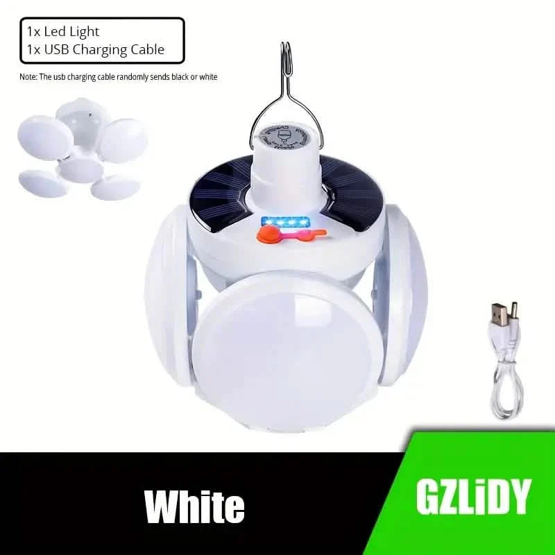 Solar USB Rechargeable LED Bulb Lights With Power Display DailySale