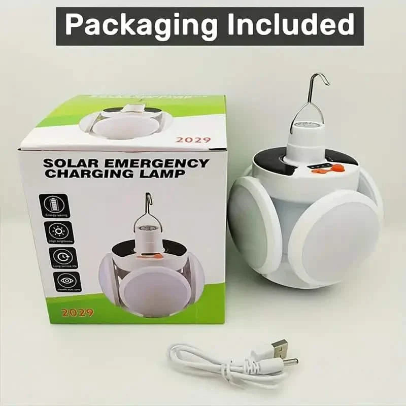 Solar USB Rechargeable LED Bulb Lights With Power Display DailySale