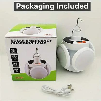 Solar USB Rechargeable LED Bulb Lights With Power Display DailySale