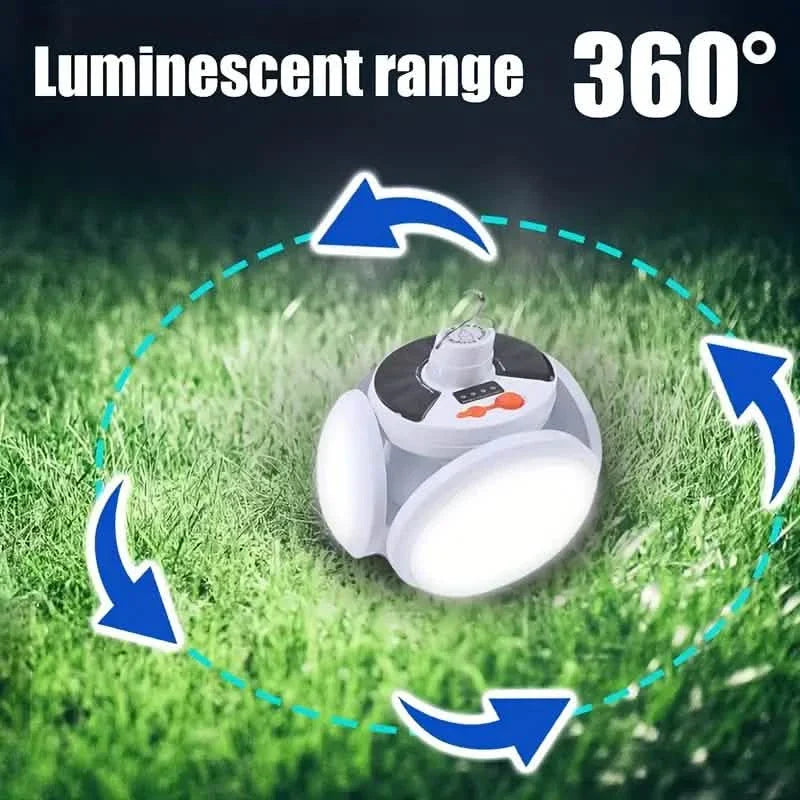 Solar USB Rechargeable LED Bulb Lights With Power Display DailySale