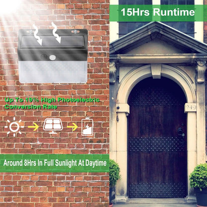 Solar Wall Light Outdoor 206 LEDs PIR Motion Sensor Lamp DailySale