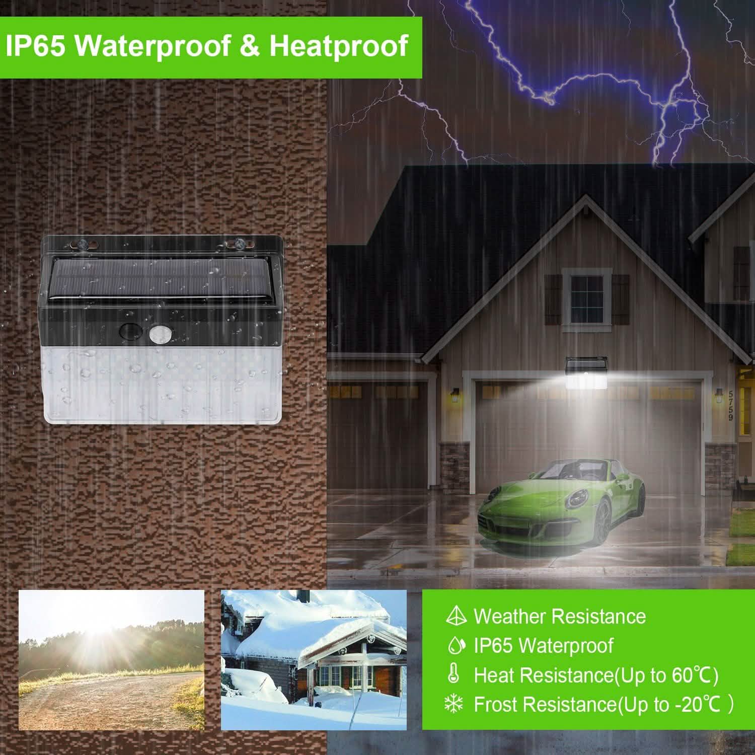 Solar Wall Light Outdoor 206 LEDs PIR Motion Sensor Lamp DailySale
