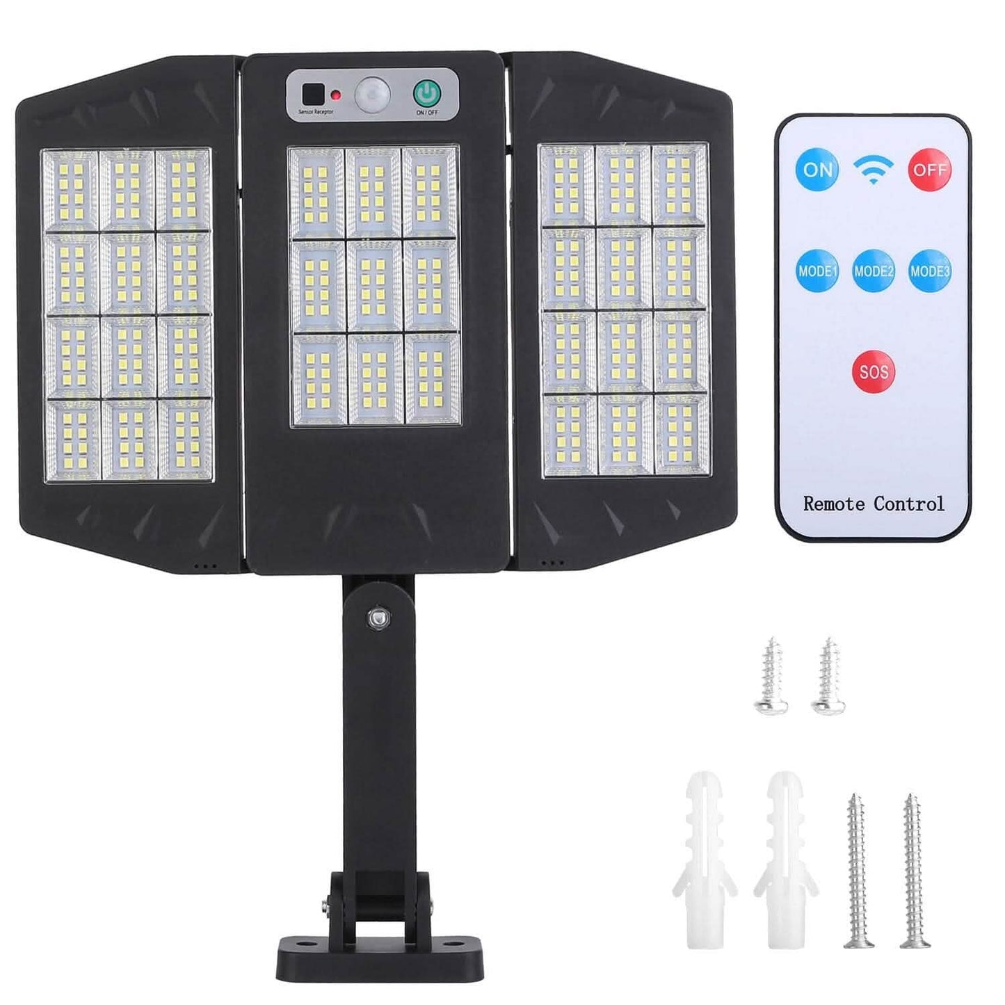 Solar Wall Light Outdoor Beads PIR Motion Sensor Remote Control Wireless Lamps DailySale