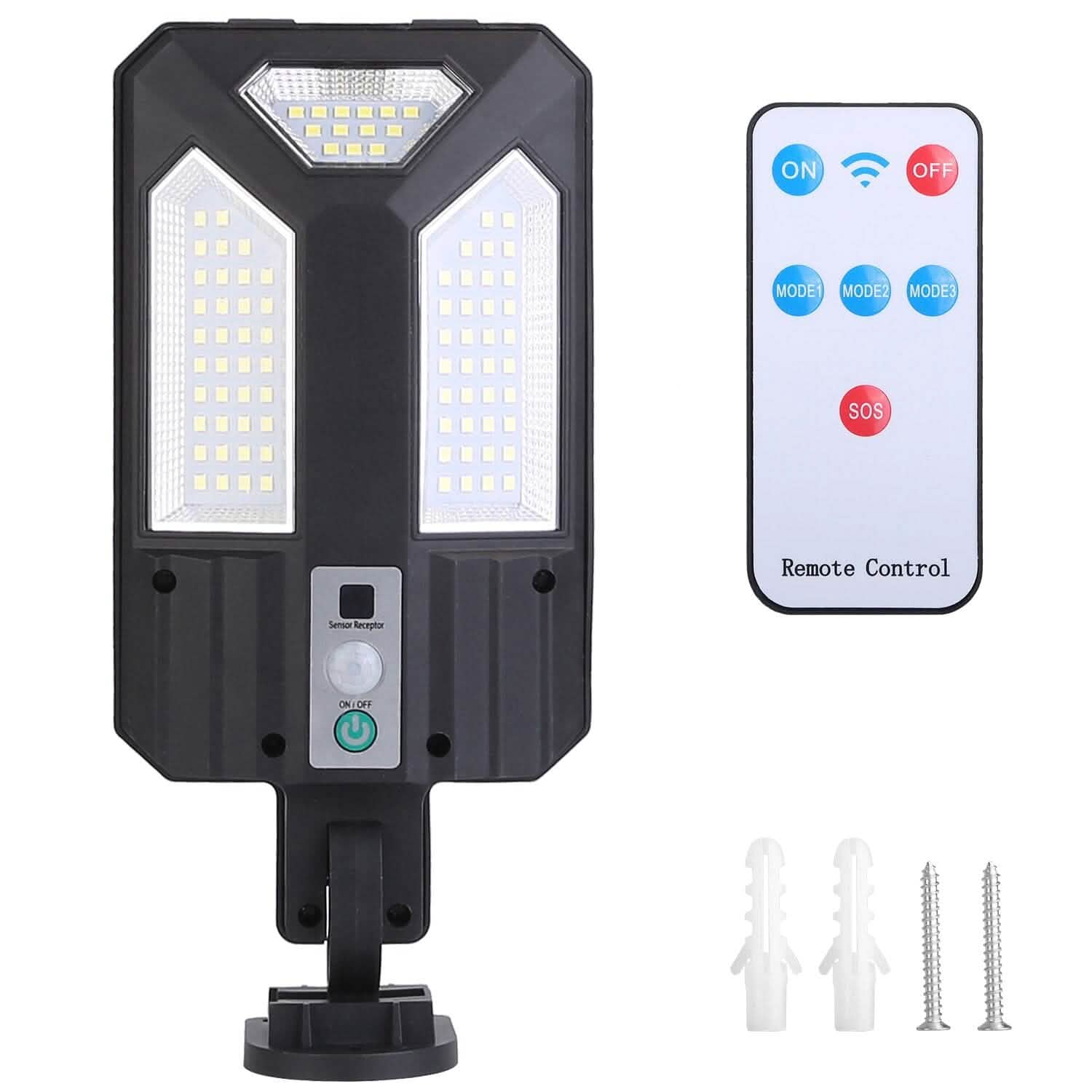 Solar Wall Light Outdoor Beads PIR Motion Sensor Remote Control Wireless Lamps DailySale