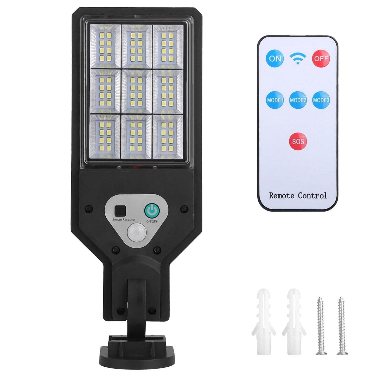 Solar Wall Light Outdoor Beads PIR Motion Sensor Remote Control Wireless Lamps DailySale