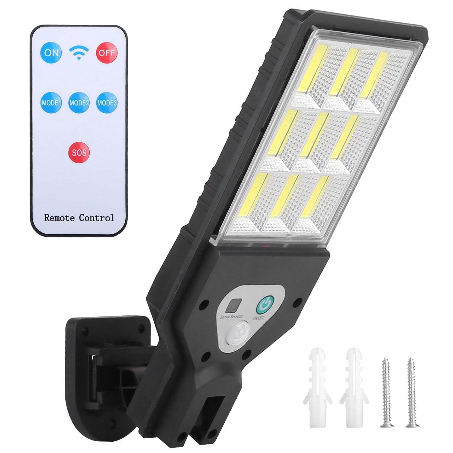 Solar Wall Light Outdoor Beads PIR Motion Sensor Remote Control Wireless Lamps DailySale