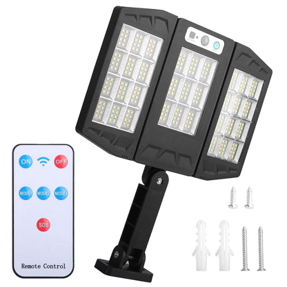 Solar Wall Light Outdoor Beads PIR Motion Sensor Remote Control Wireless Lamps DailySale