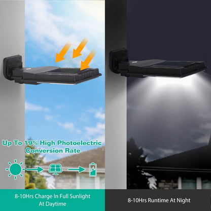 Solar Wall Light Outdoor Beads PIR Motion Sensor Remote Control Wireless Lamps DailySale