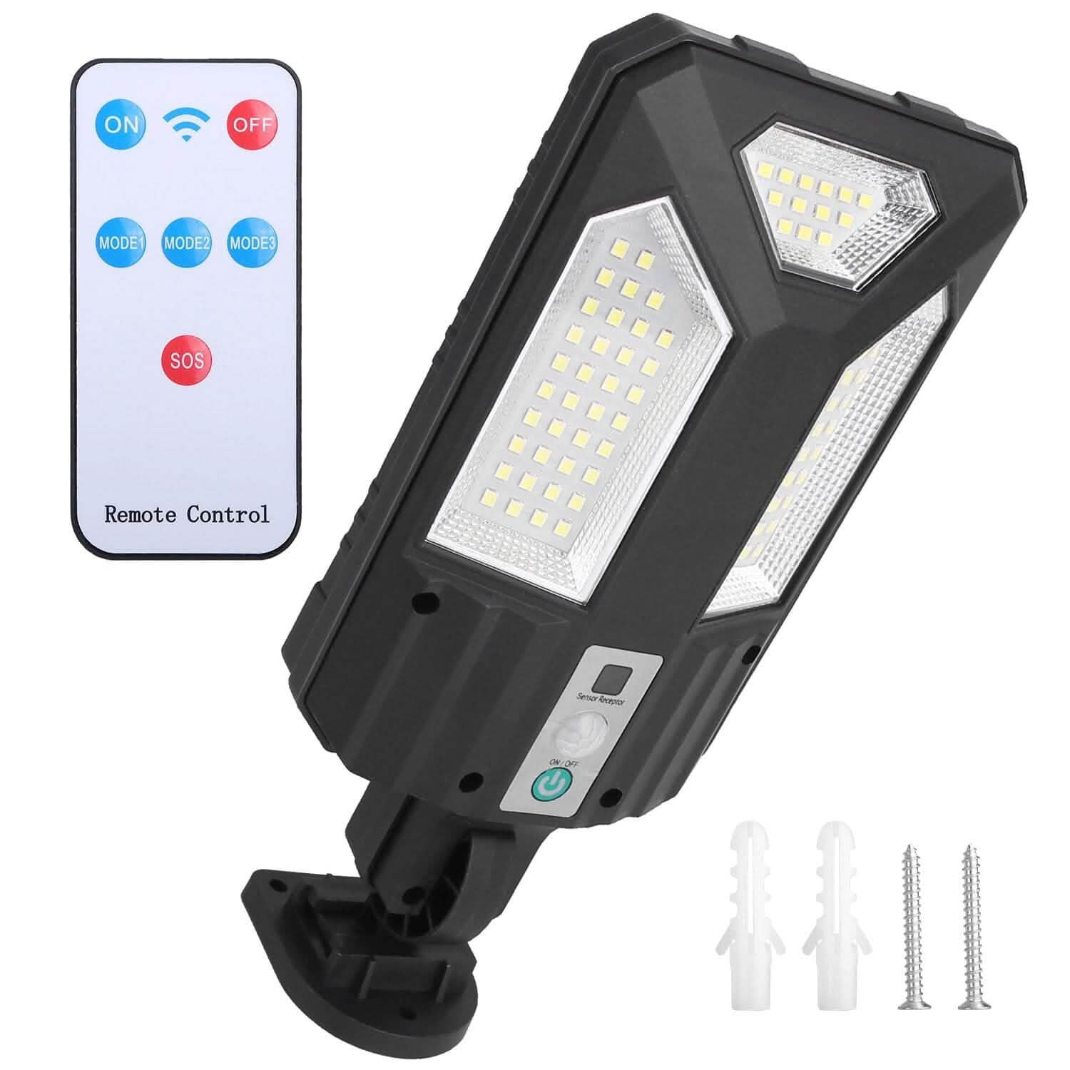 Solar Wall Light Outdoor Beads PIR Motion Sensor Remote Control Wireless Lamps DailySale