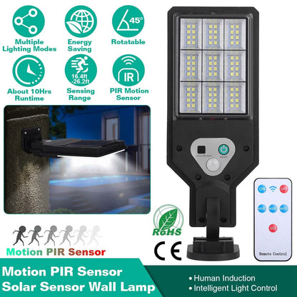 Solar Wall Light Outdoor Beads PIR Motion Sensor Remote Control Wireless Lamps DailySale