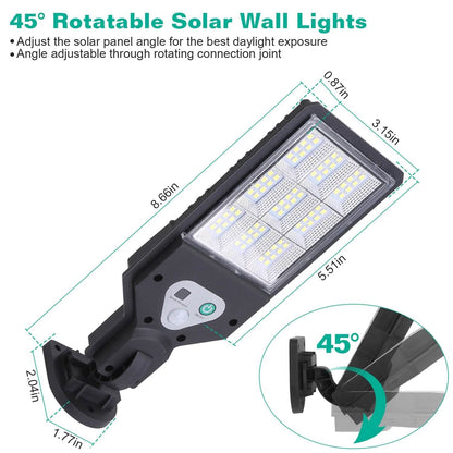 Solar Wall Light Outdoor Beads PIR Motion Sensor Remote Control Wireless Lamps DailySale