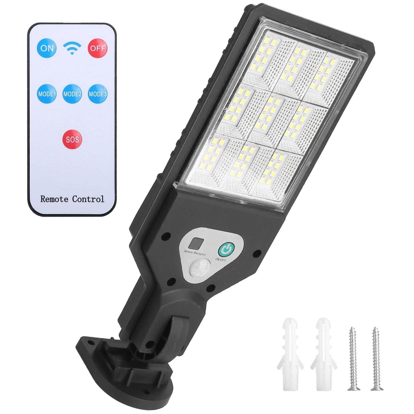 Solar Wall Light Outdoor Beads PIR Motion Sensor Remote Control Wireless Lamps DailySale