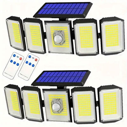 Solar Wall Light with 5 Adjustable Angle Heads DailySale