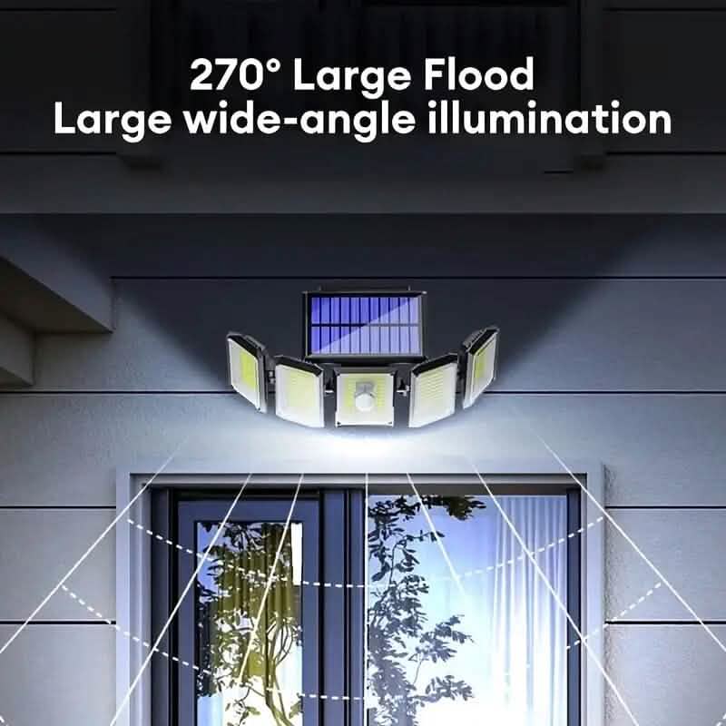 Solar Wall Light with 5 Adjustable Angle Heads DailySale