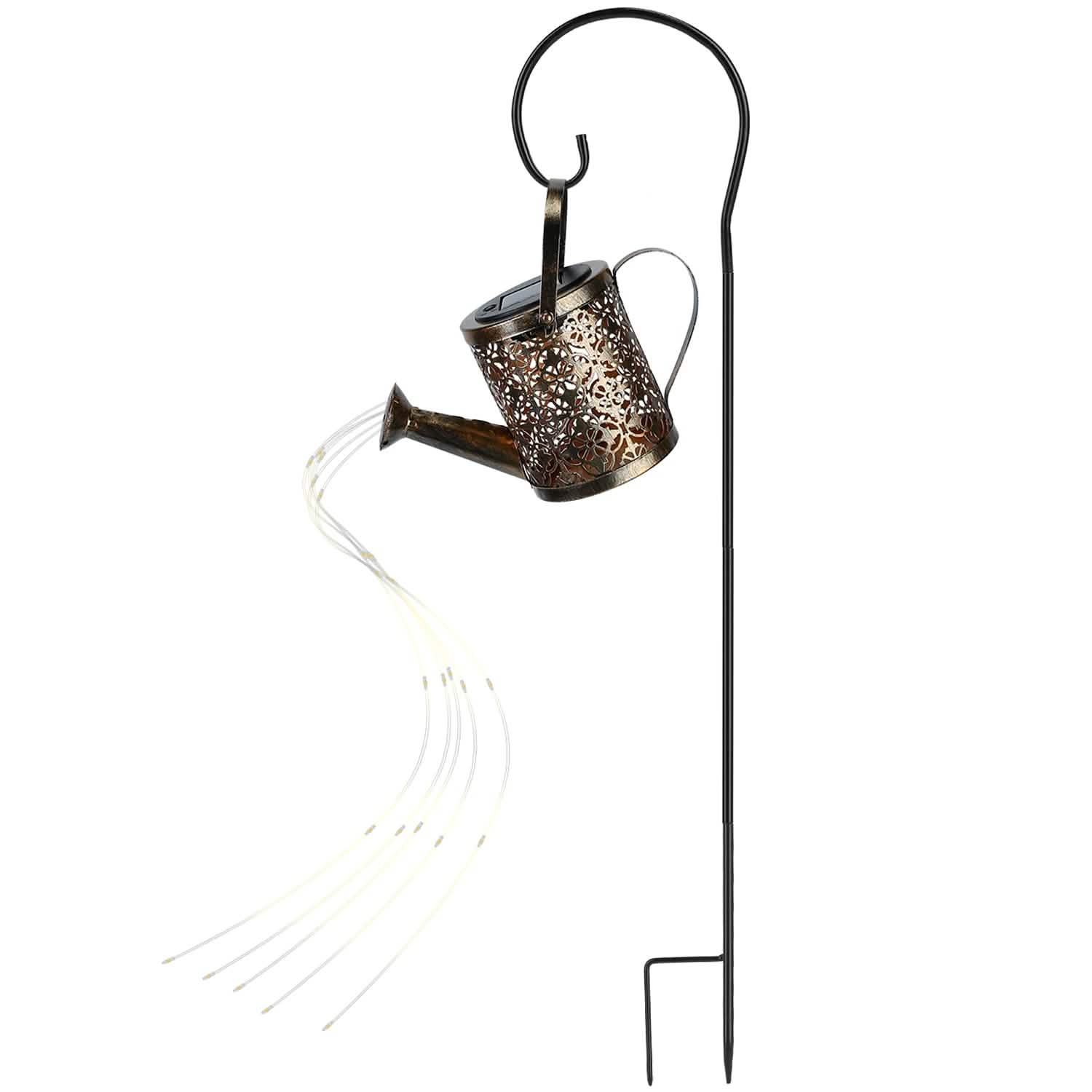 Solar Watering Can Powdered String Light Stake DailySale