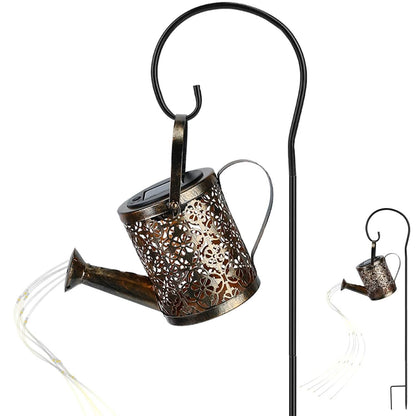 Solar Watering Can Powdered String Light Stake DailySale