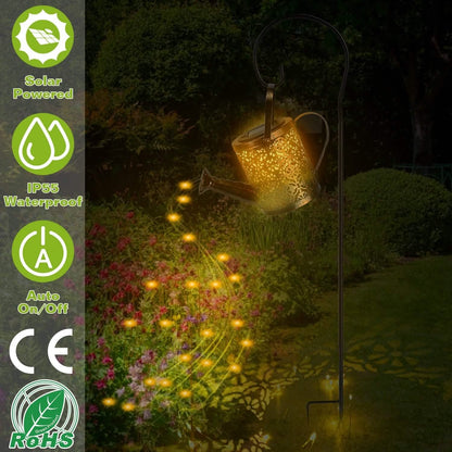 Solar Watering Can Powdered String Light Stake DailySale
