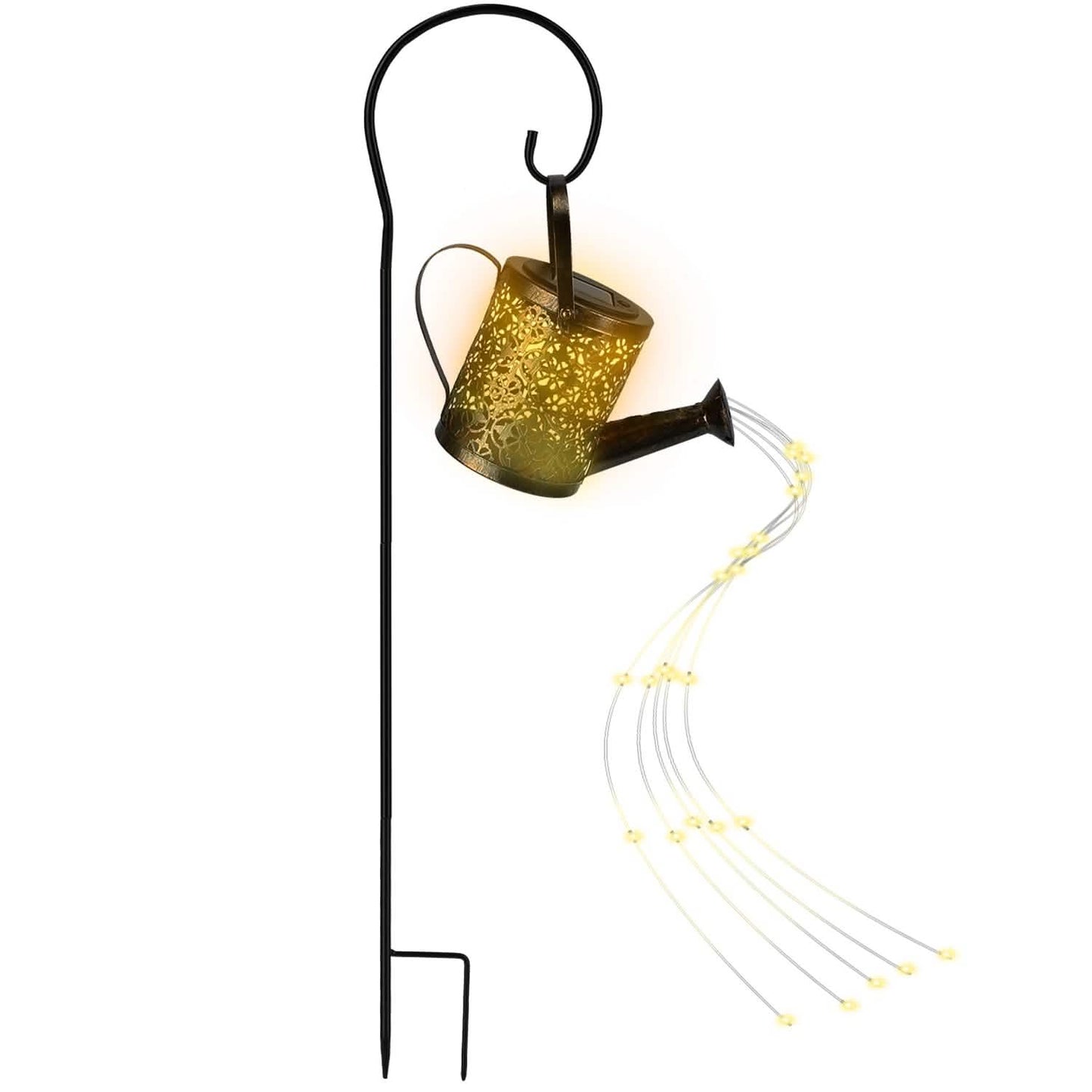 Solar Watering Can Powdered String Light Stake DailySale