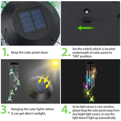 Solar Wind Chime Lights DailySale